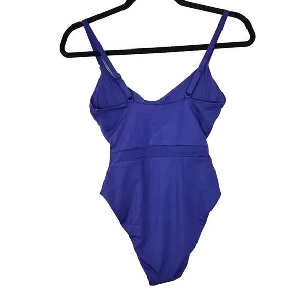 NWT Andie The Samoa Cutout OnePiece Swimsuit Removable Cups XL Lapis Purple - Picture 5 of 12